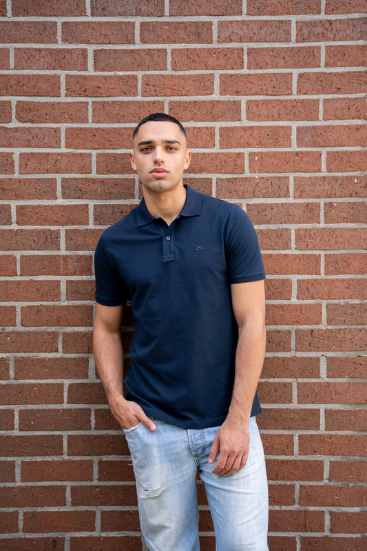 EQQEN Herren Poloshirt Blau