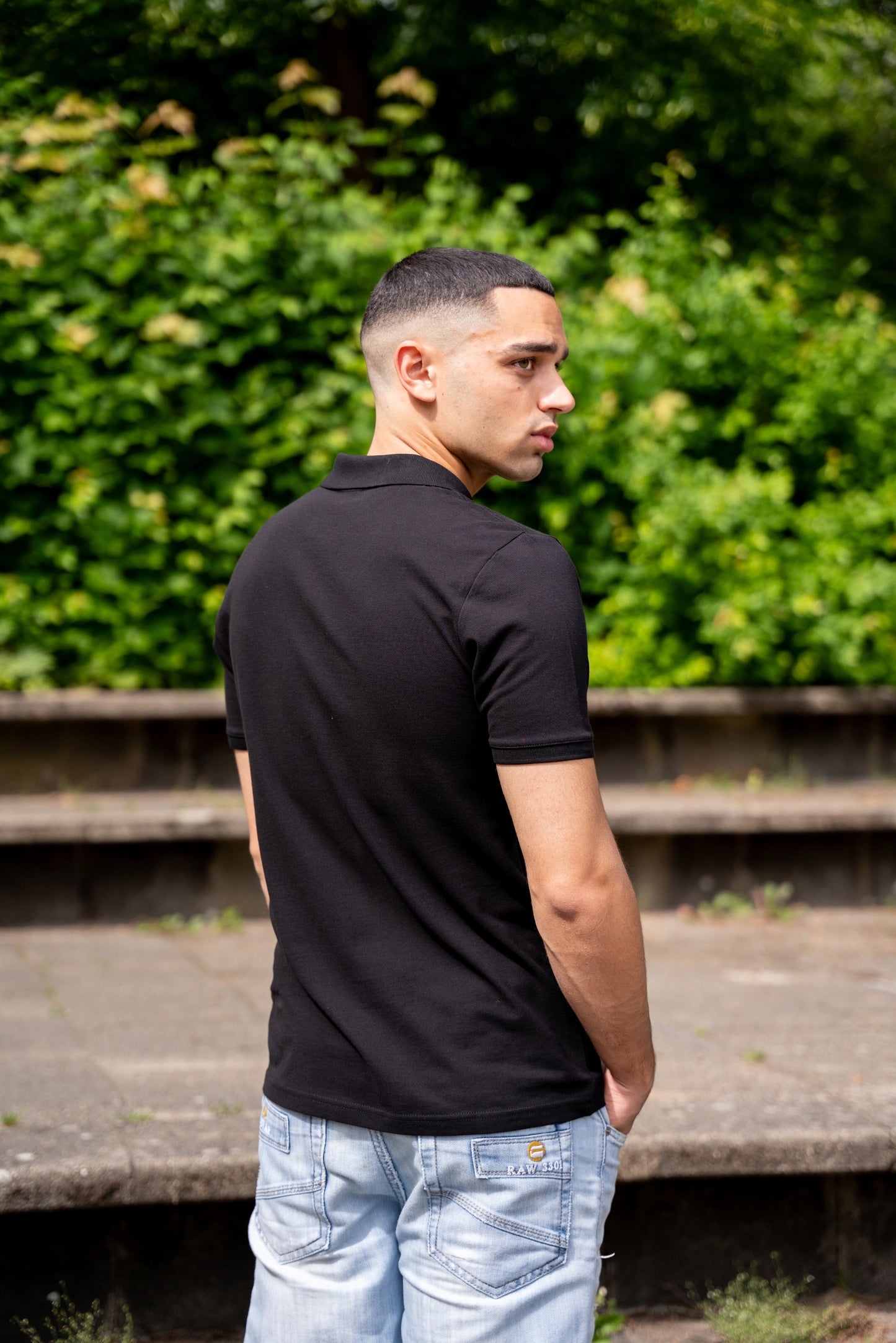 EQQEN Herren Poloshirt Schwarz