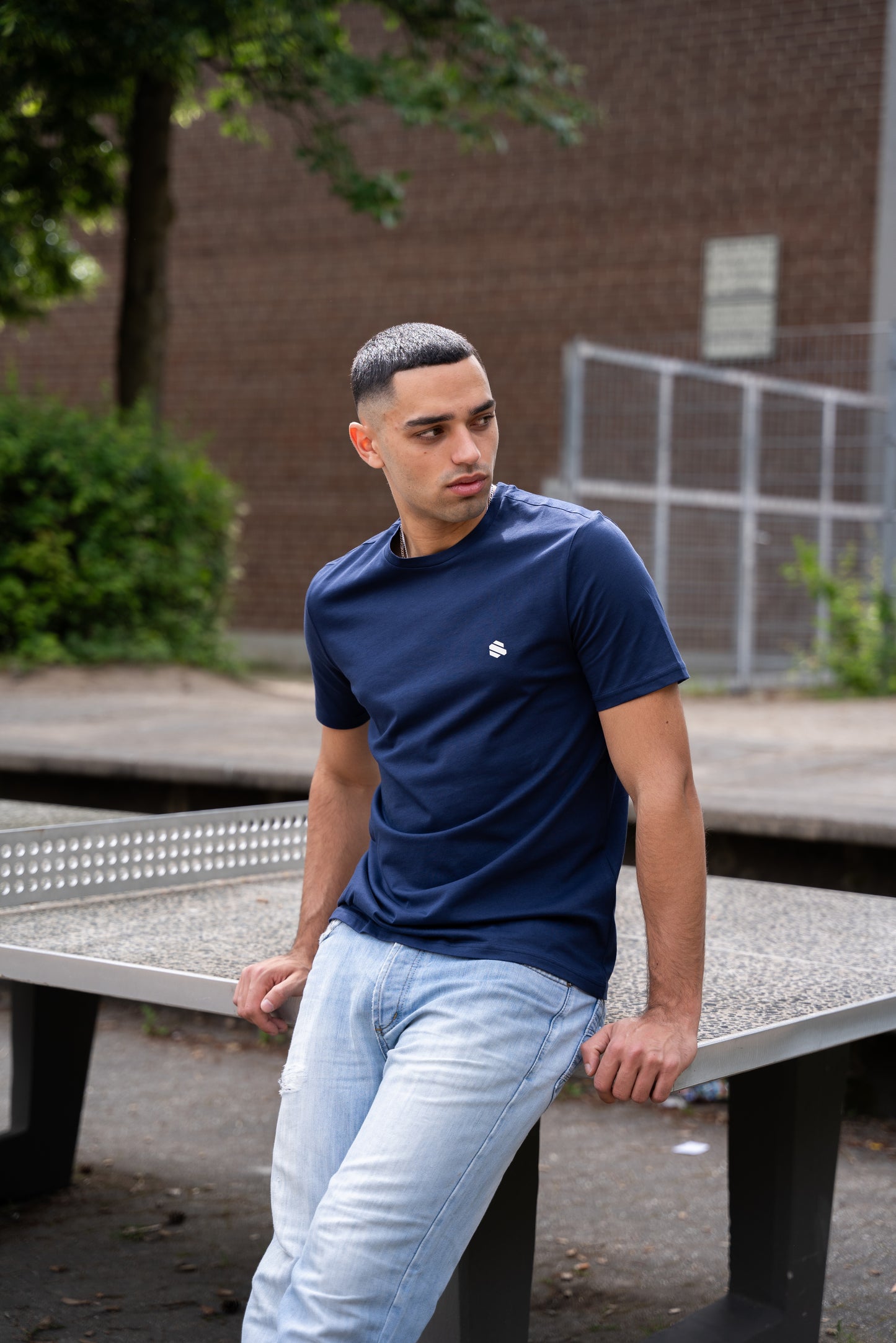 EQQEN Herren T-Shirt Blau
