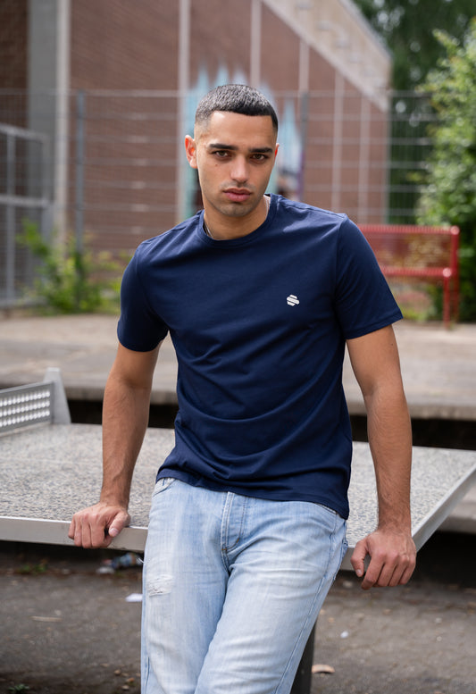 EQQEN Herren T-Shirt Blau