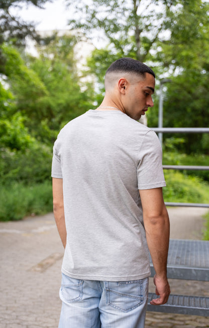 EQQEN Herren T-Shirt Grau Meliert